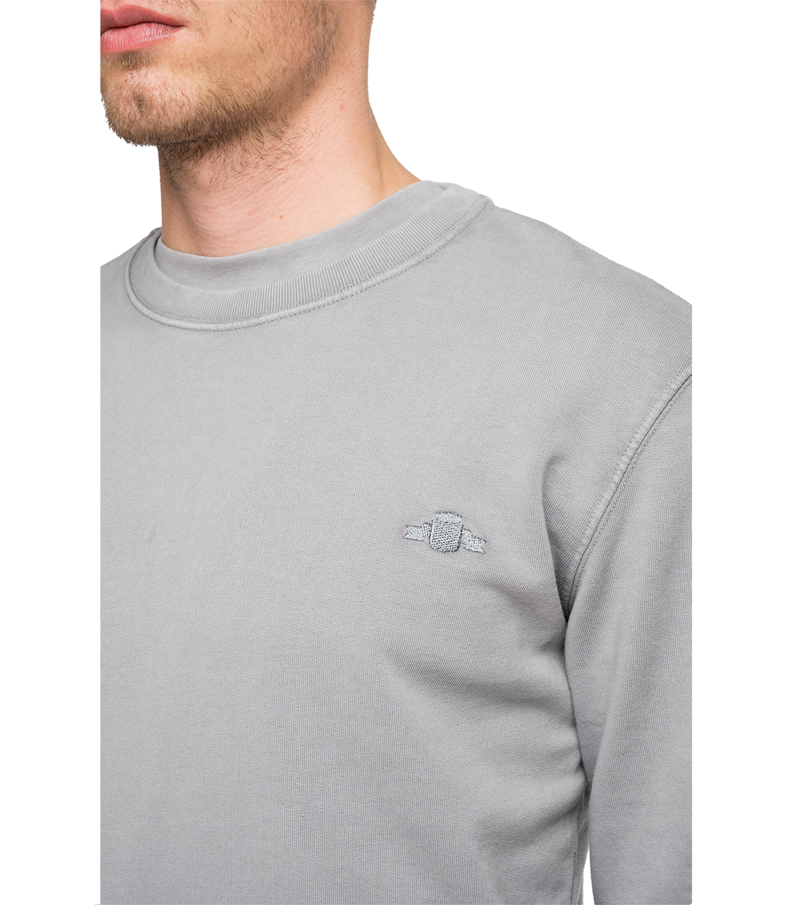 ガーメントダイ オーガニックコットンスウェットシャツ 詳細画像 グレー 6